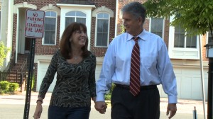 Allison and Kevin taking a walk